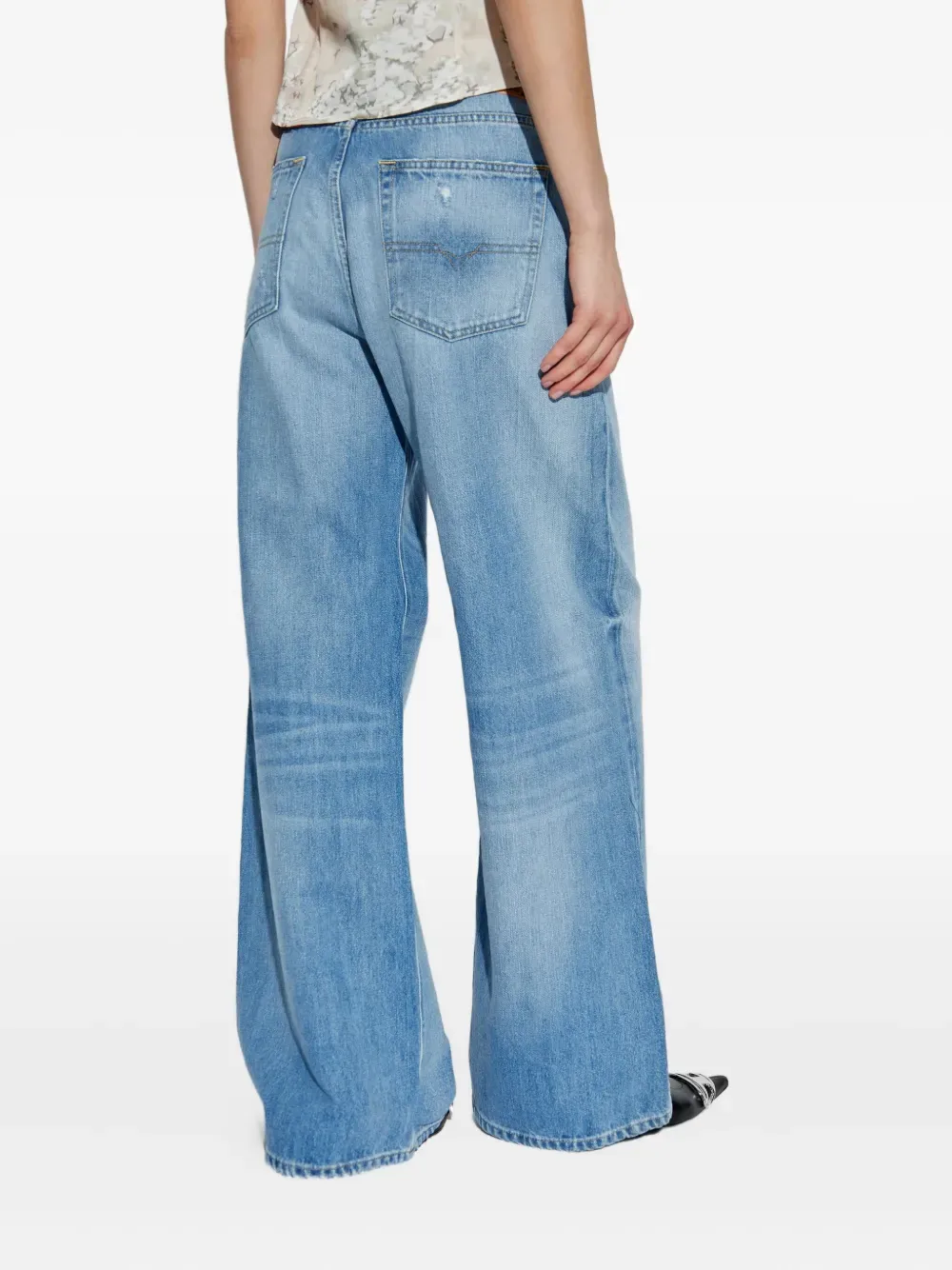 ean en Denim Confortable Ample pour Femme à Taille Haute, Coupe Droite Respirante, Style Décontracté Printemps/Hiver, Pantalon Large